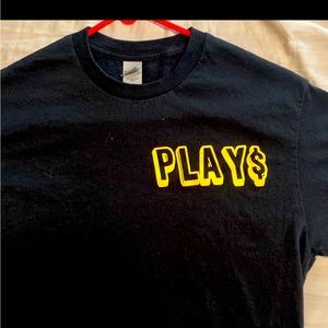 Custom play$ shirt one sided logo